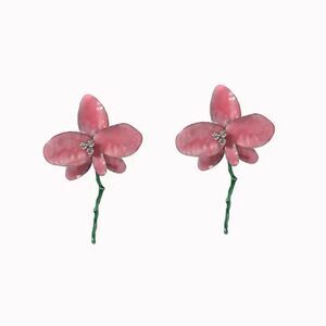 Flower drop earrings M715